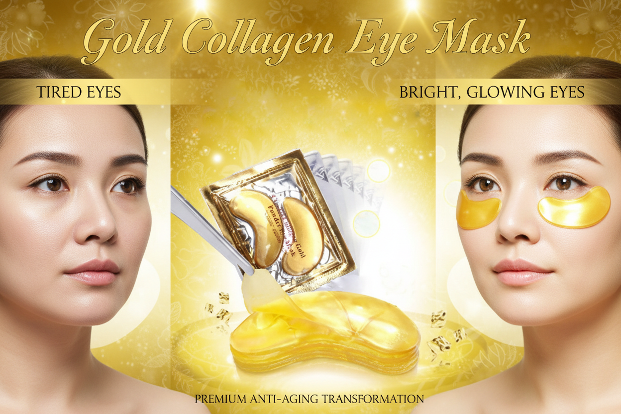 Gold Eye Mask - Before After